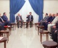  الرئيس الأسد يلتقي وفد وجهاء مدينة حماة