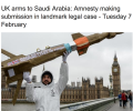 #العفو الدولية وهيومن رايتس ووتش وأوكسفام تلجأ الى القضاء لوقف صادرات الأسلحة البريطانية الى السعودية