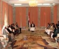 رئيس المجلس السياسي الأعلى يلتقي عددا من أعيان مديرية الخوخة