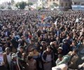 مسيرة جماهيرية حاشدة في العاصمة صنعاء تأييدا ومباركة تشكيل حكومة الإنقاذ الوطني