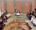 رئيس المجلس السياسي الأعلى يلتقي عدد من مشائخ وأعيان آل سالم بني ضبيان